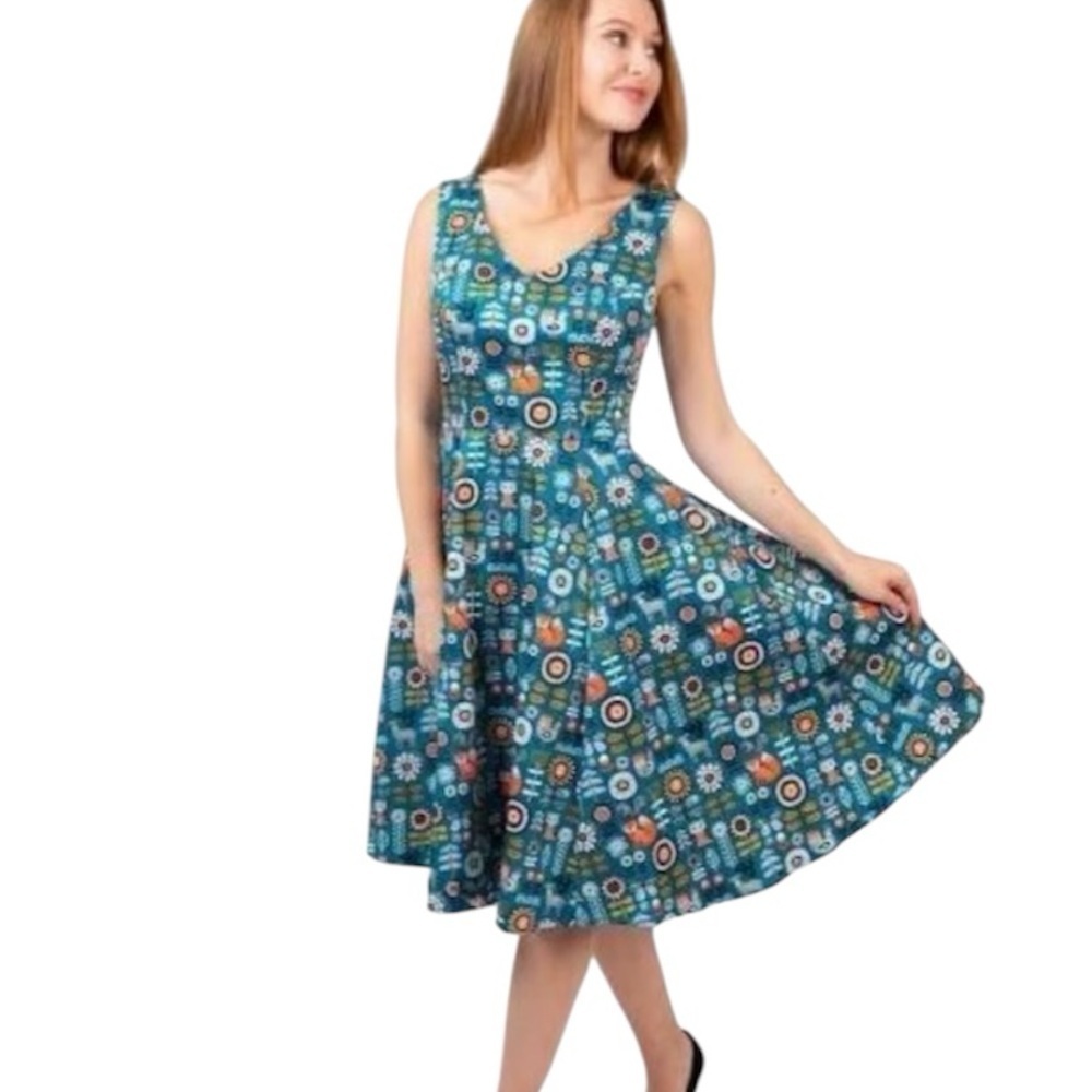 Eva Rose Woodland Creatures Retro Dress